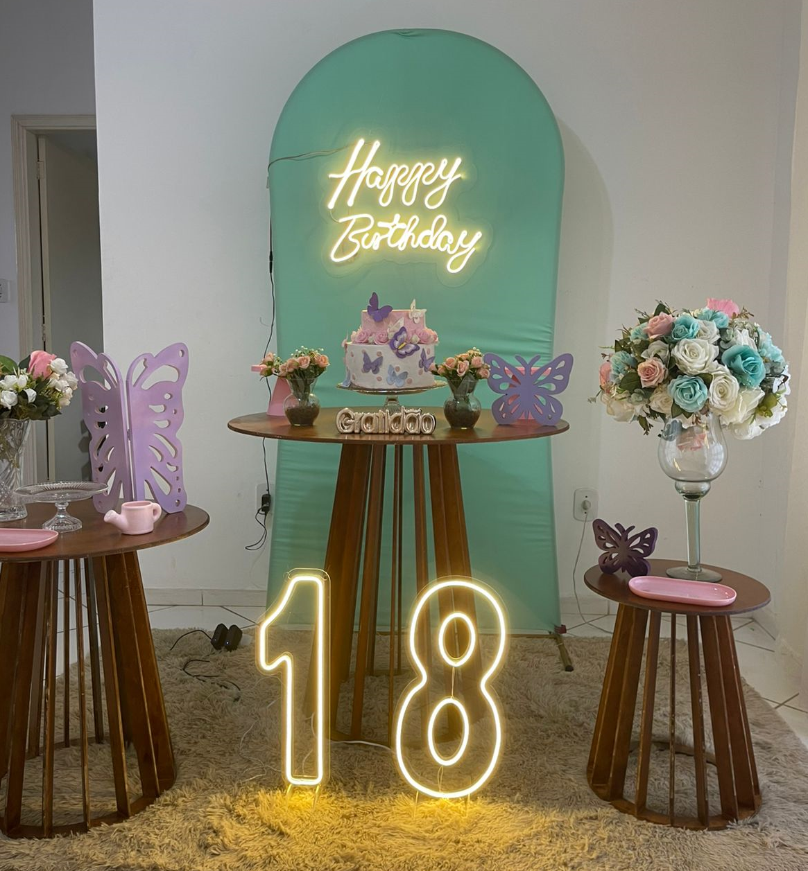 aniversário verde agua modelo 2