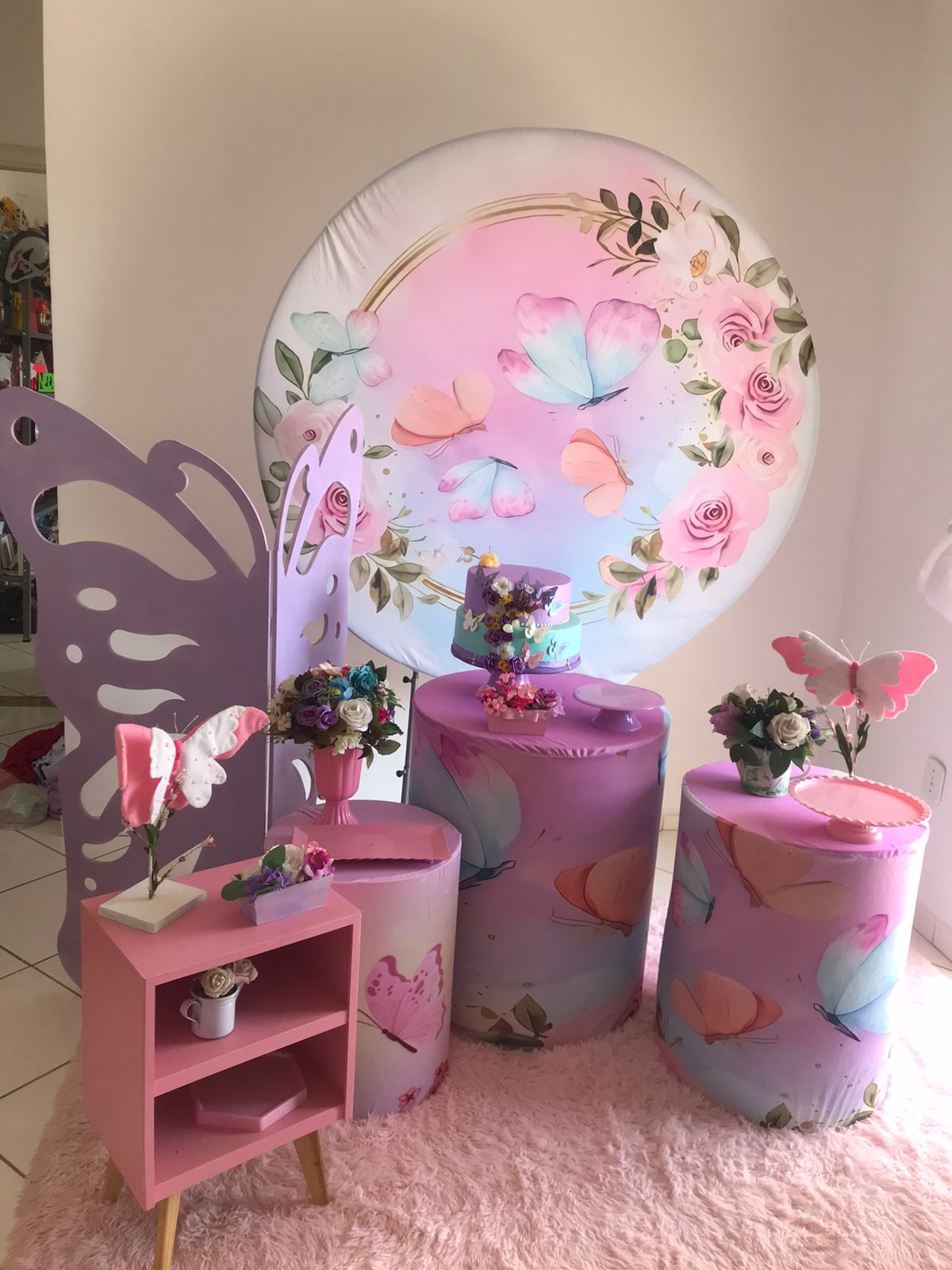 KIT PEGUE E MONTE TEMA - BORBOLETA MODELO 2