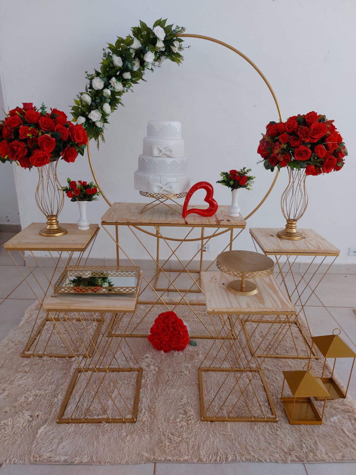 KIT MESA DOURADA TRANÇADA 