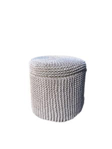 Pufe Redondo Crochê