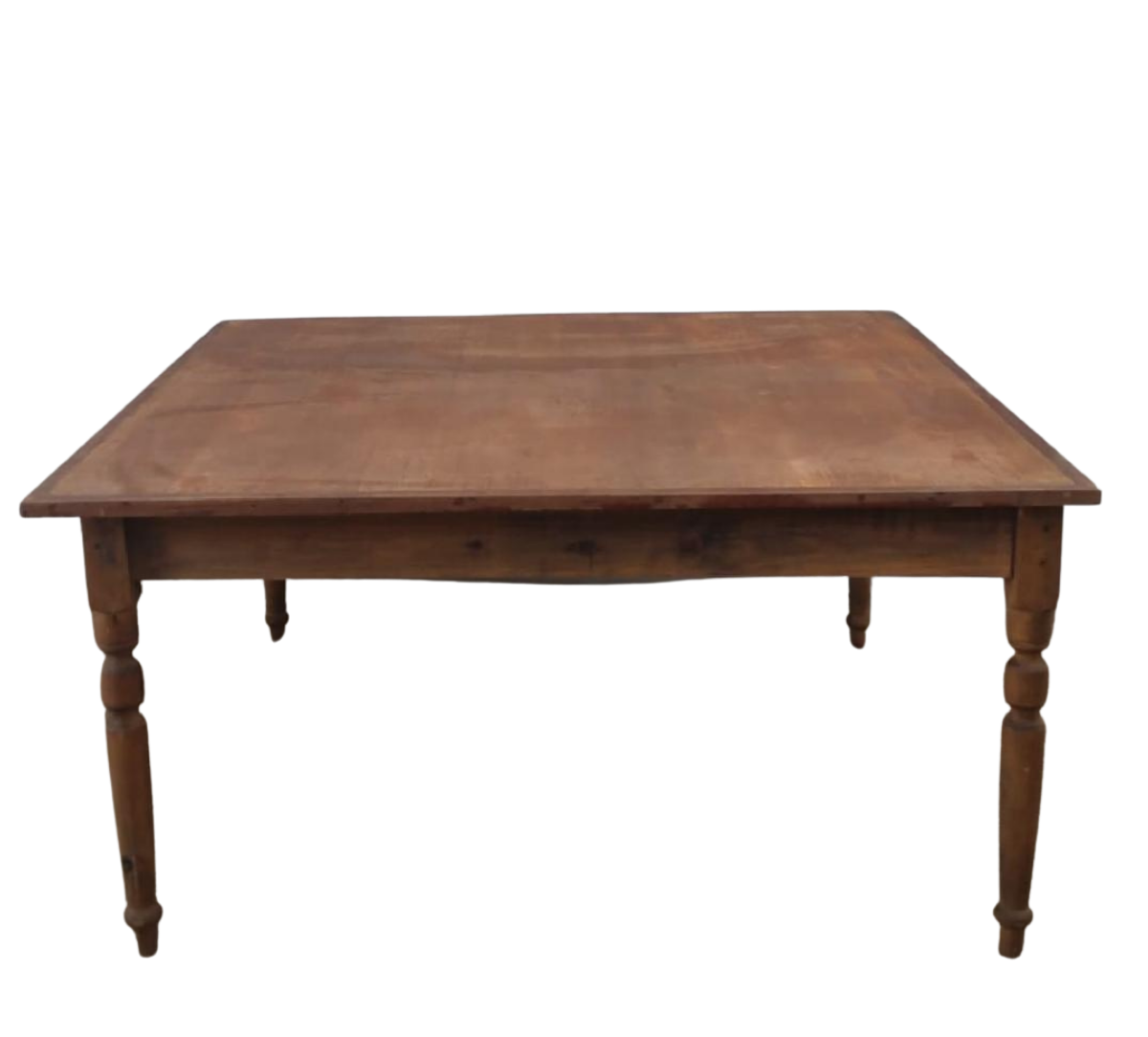 Mesa quadrada tampo de madeira