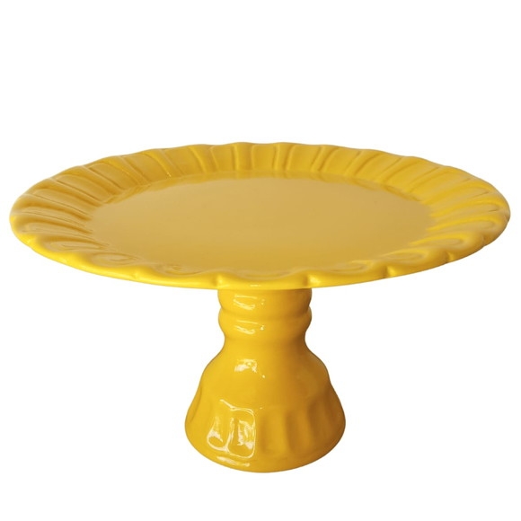 Suporte de Doce Cerâmica Amarelo