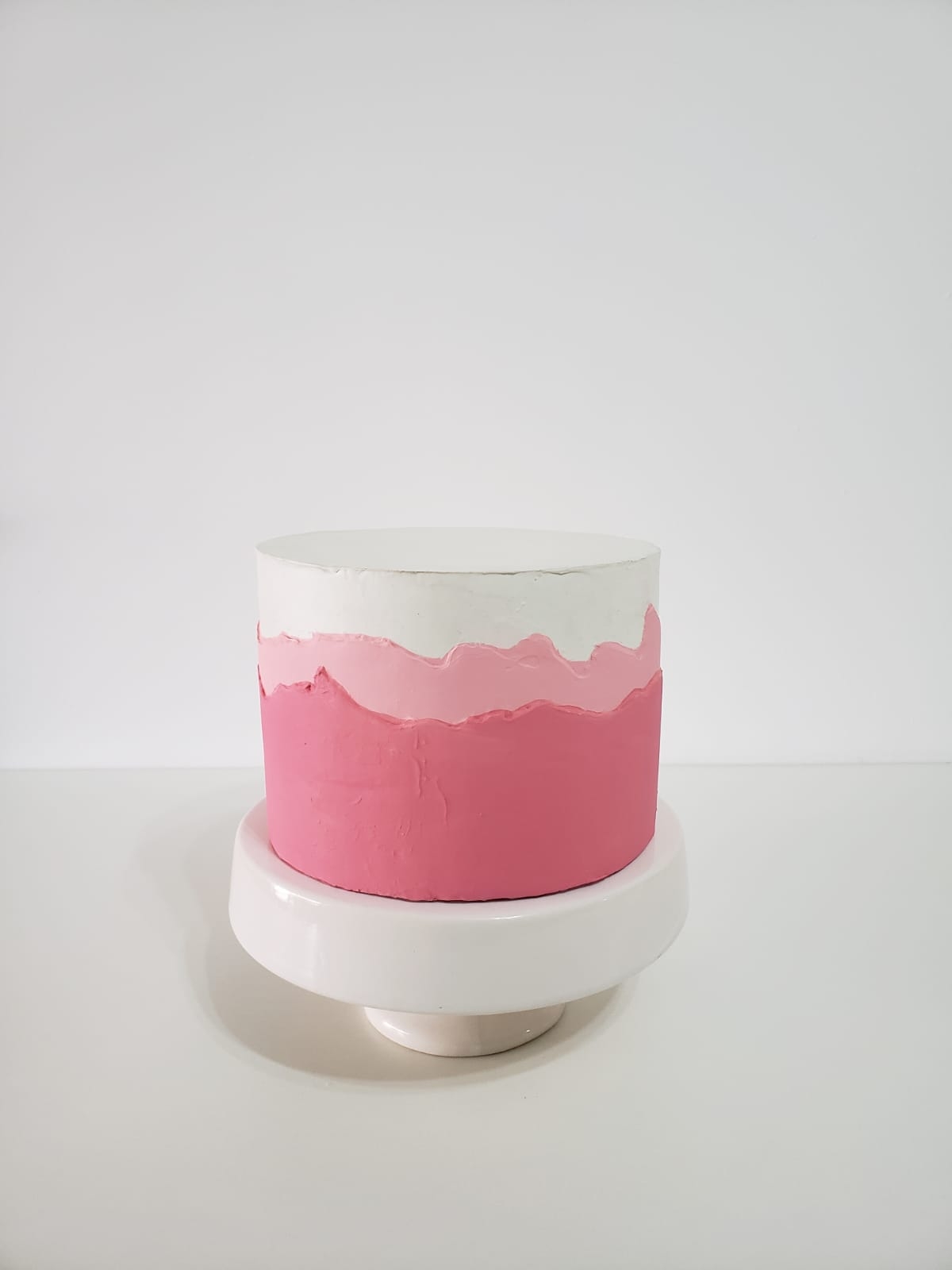 Bolo Cenográfico - Espatulado cachepô rosa 2