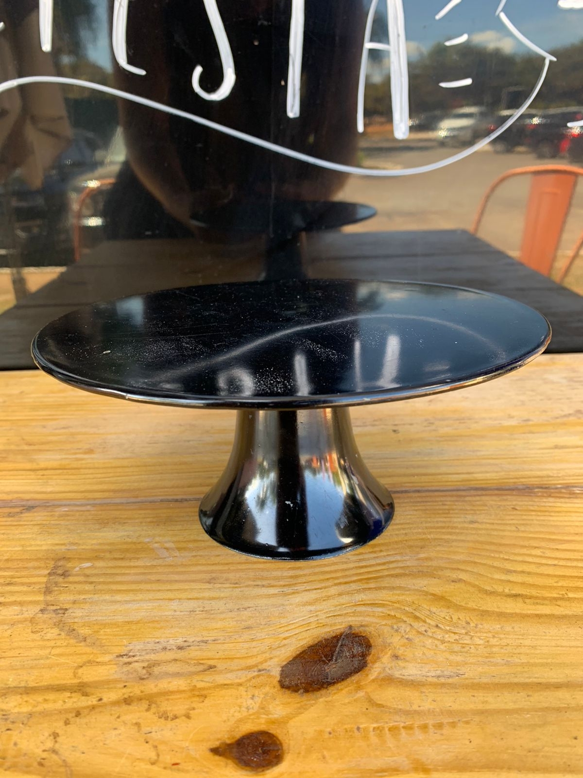 Suporte redondo médio preto M