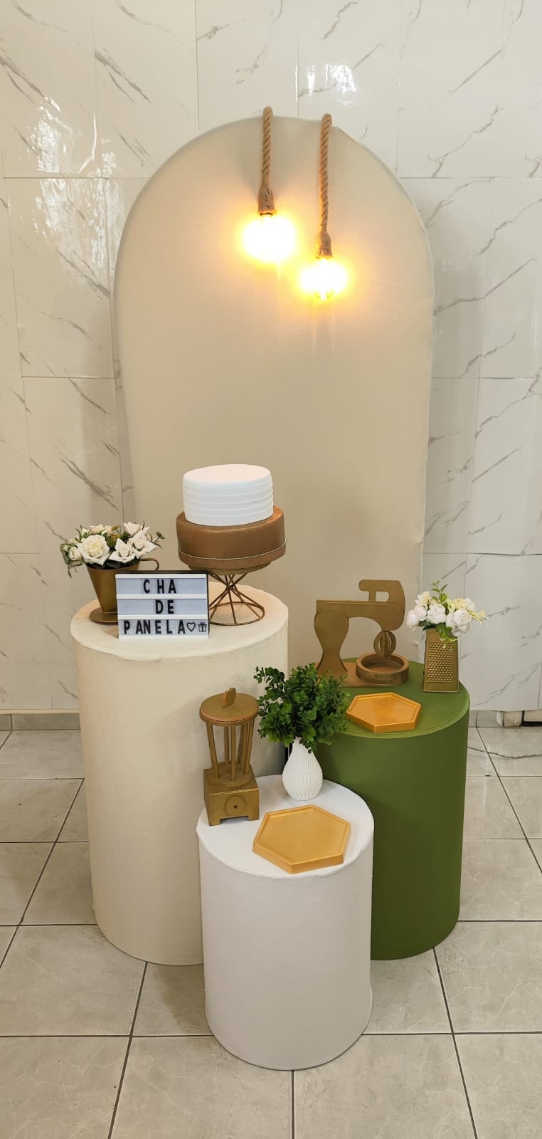 Cha de Panela/Casa Nova/Cozinha Bege com Verd