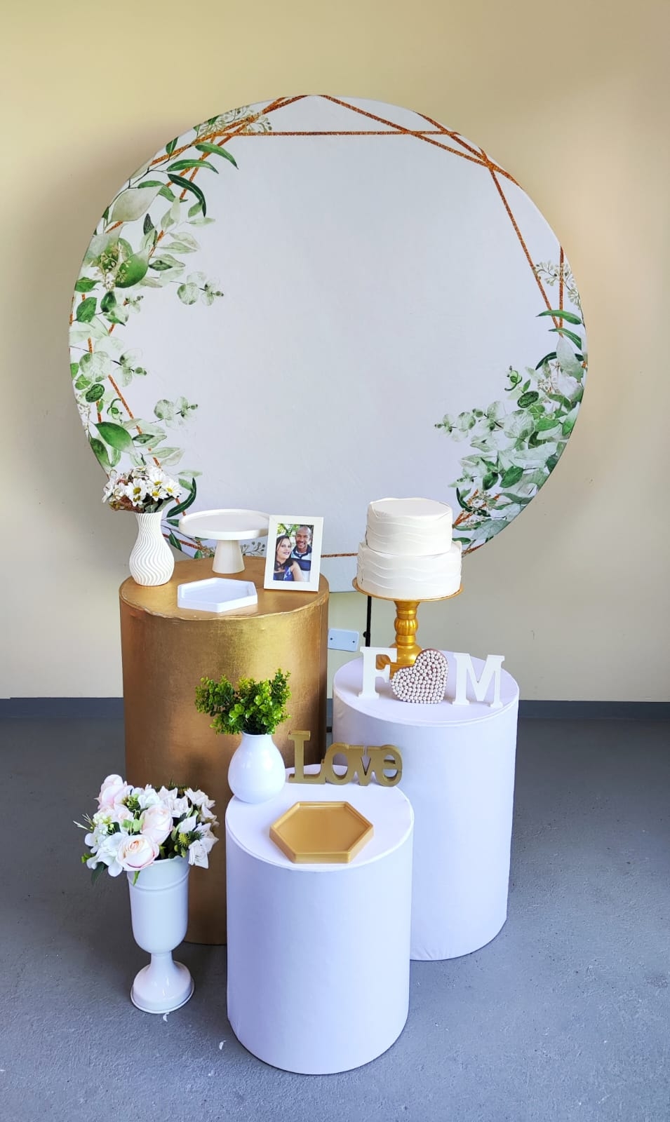  Casamento e Noivado Branco com Folhas Kit Pr