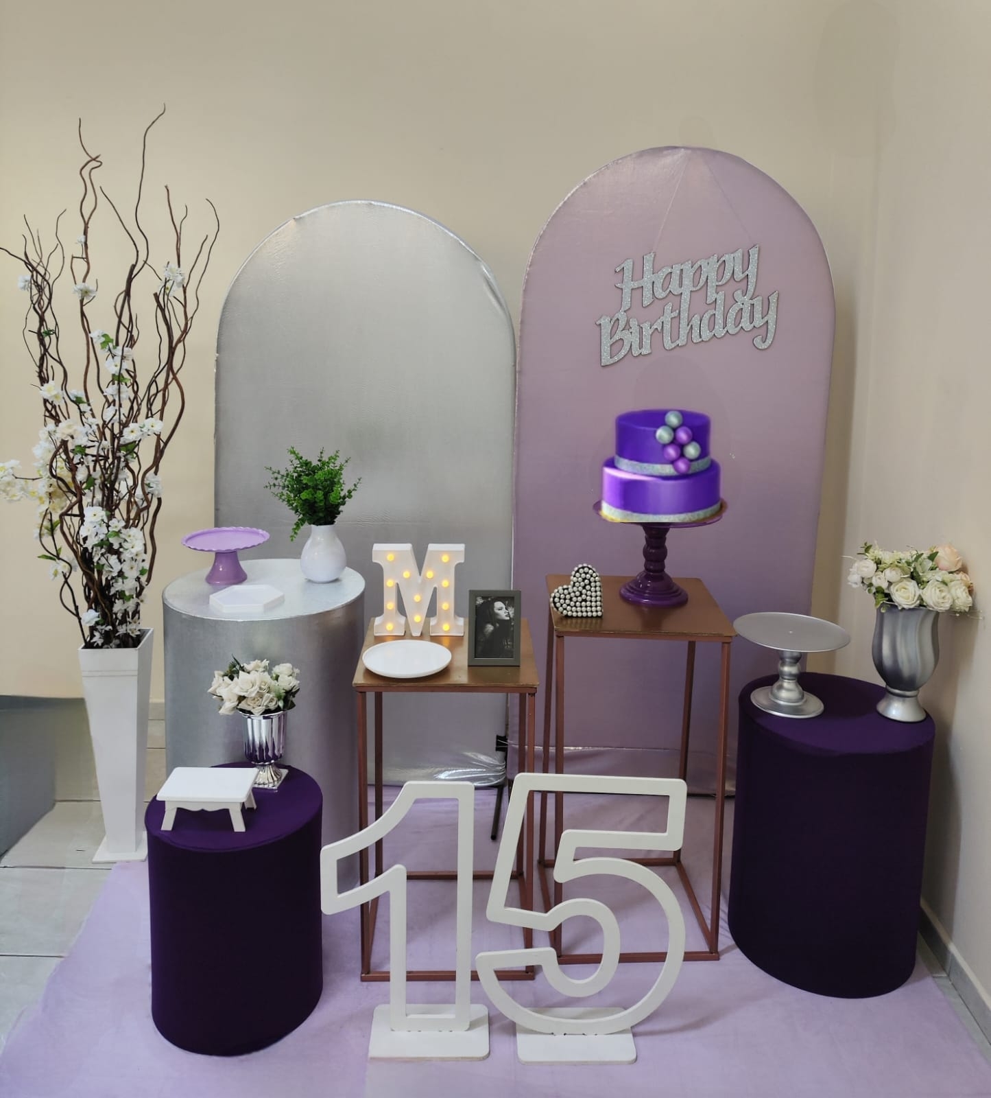 Lilas Brilho e Prata com Roxo Kit Platino