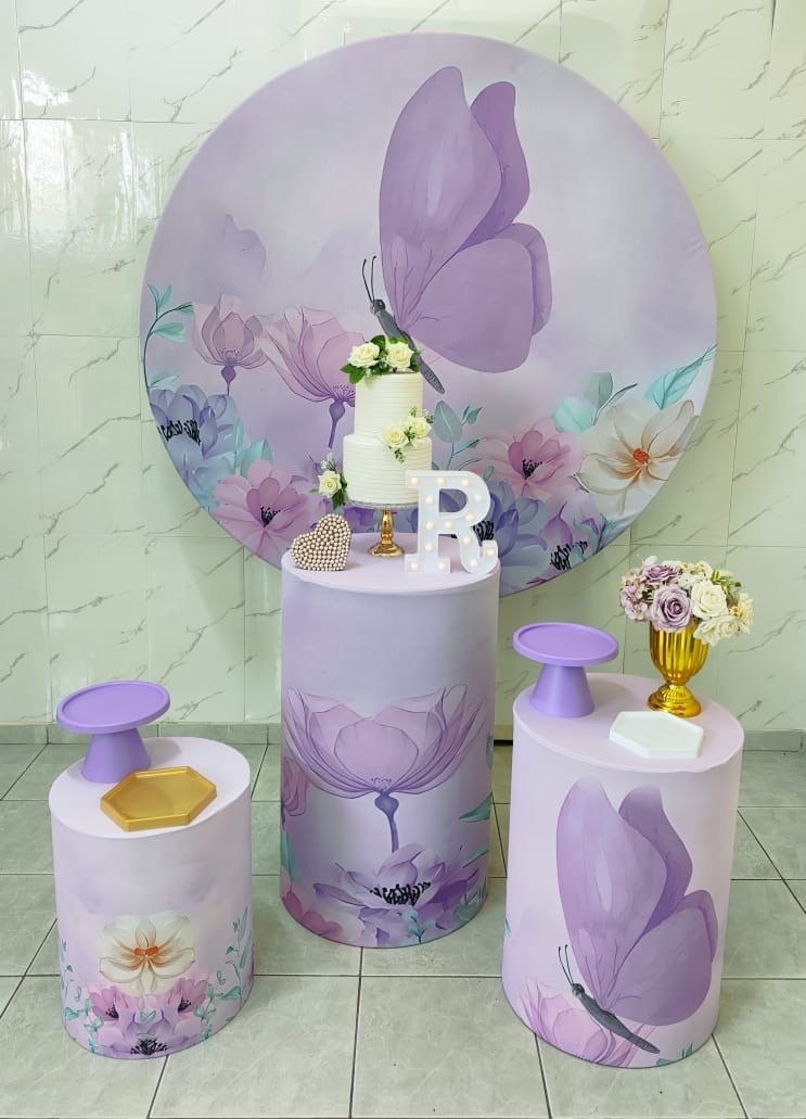 Borboleta Lilás Kit Prata