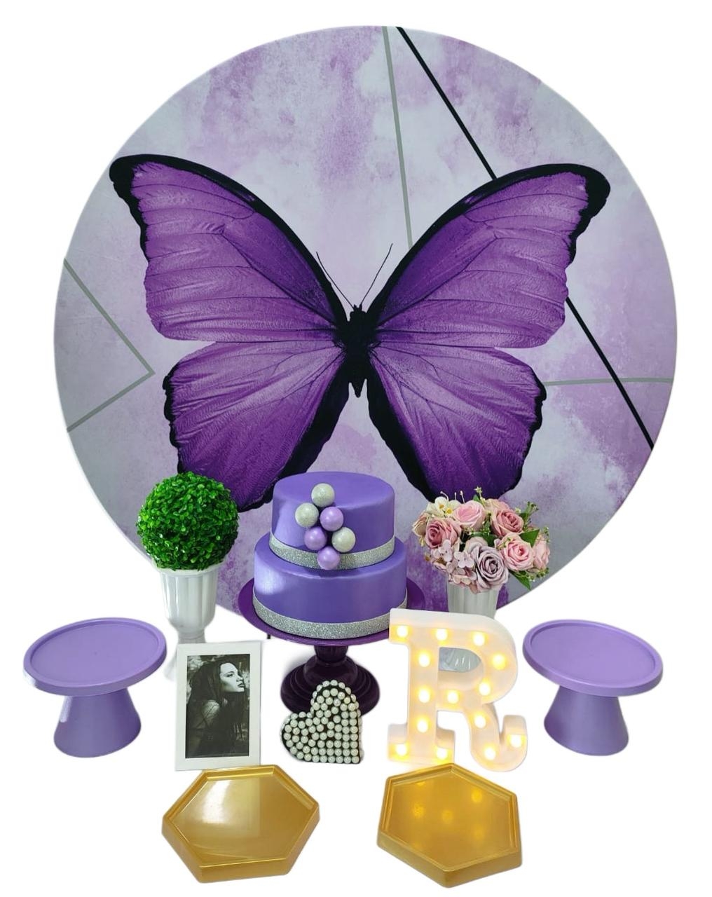 Borboleta Roxa Kit Bronze