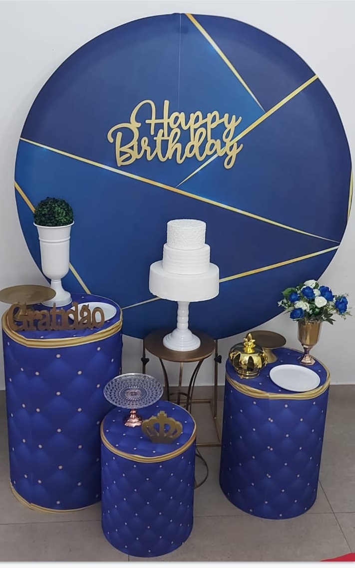 Azul Escuro com Dourado Kit Ouro