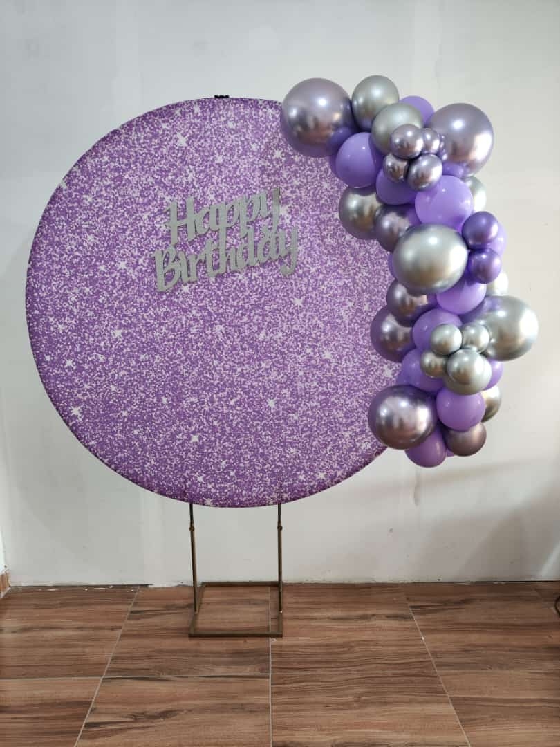 Glitter lilas Arco de Bexigas P