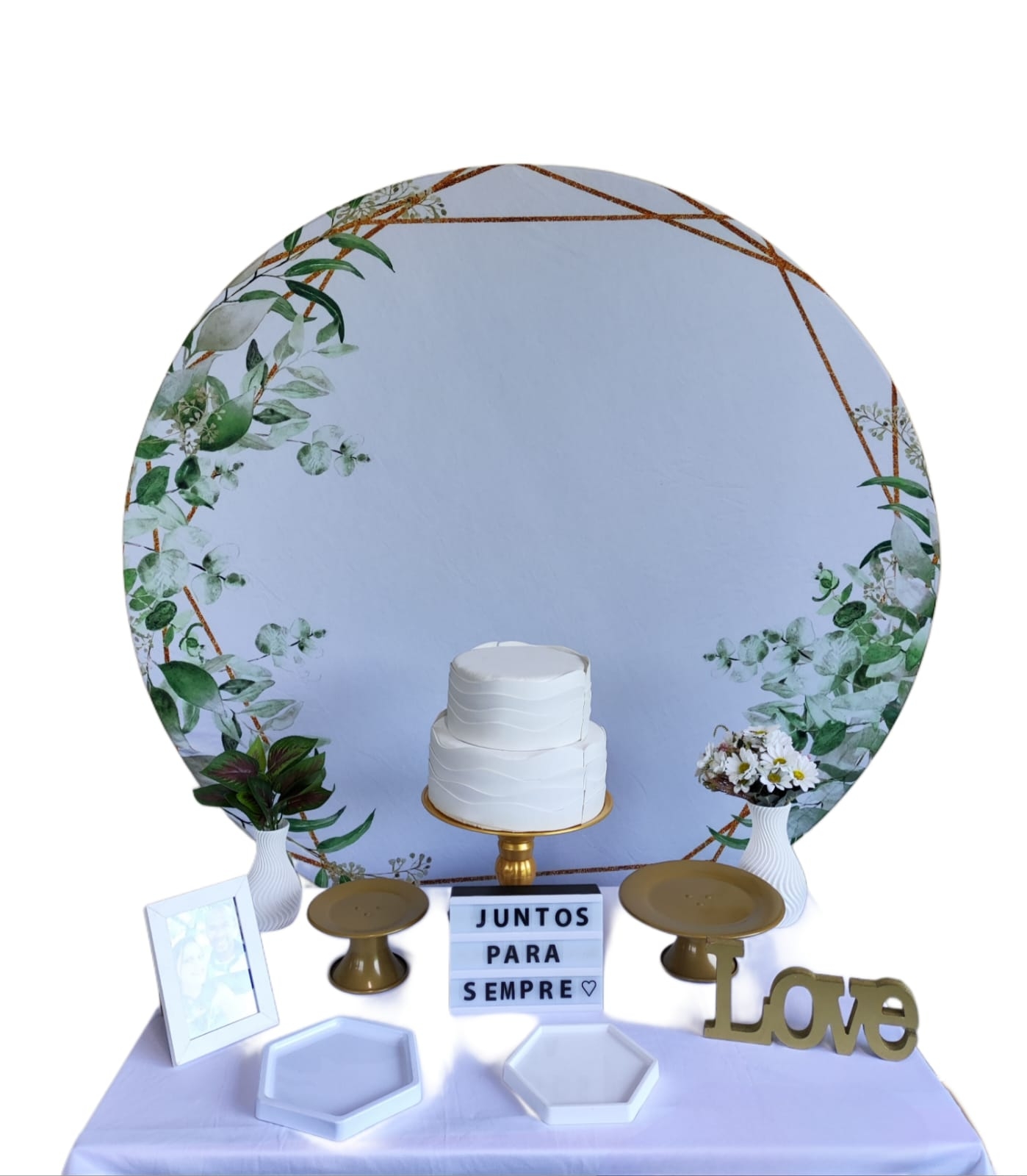  Casamento e Noivado Branco com Folhas Kit Br