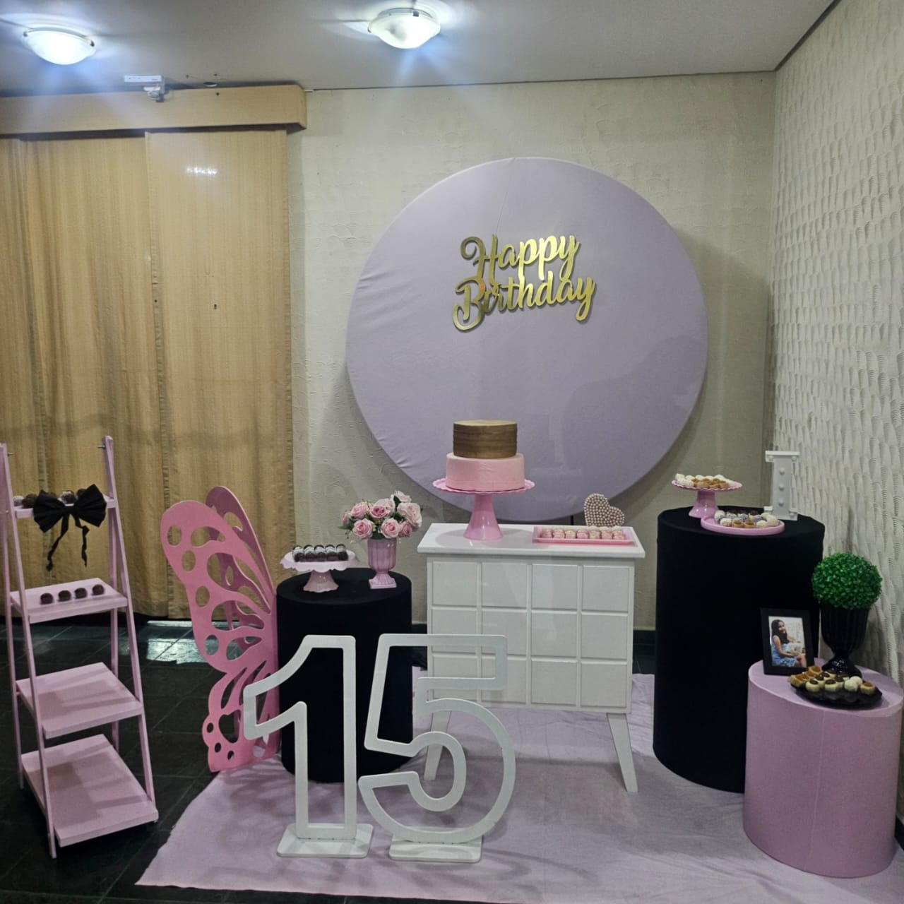 Rosa com Preto Kit Ouro