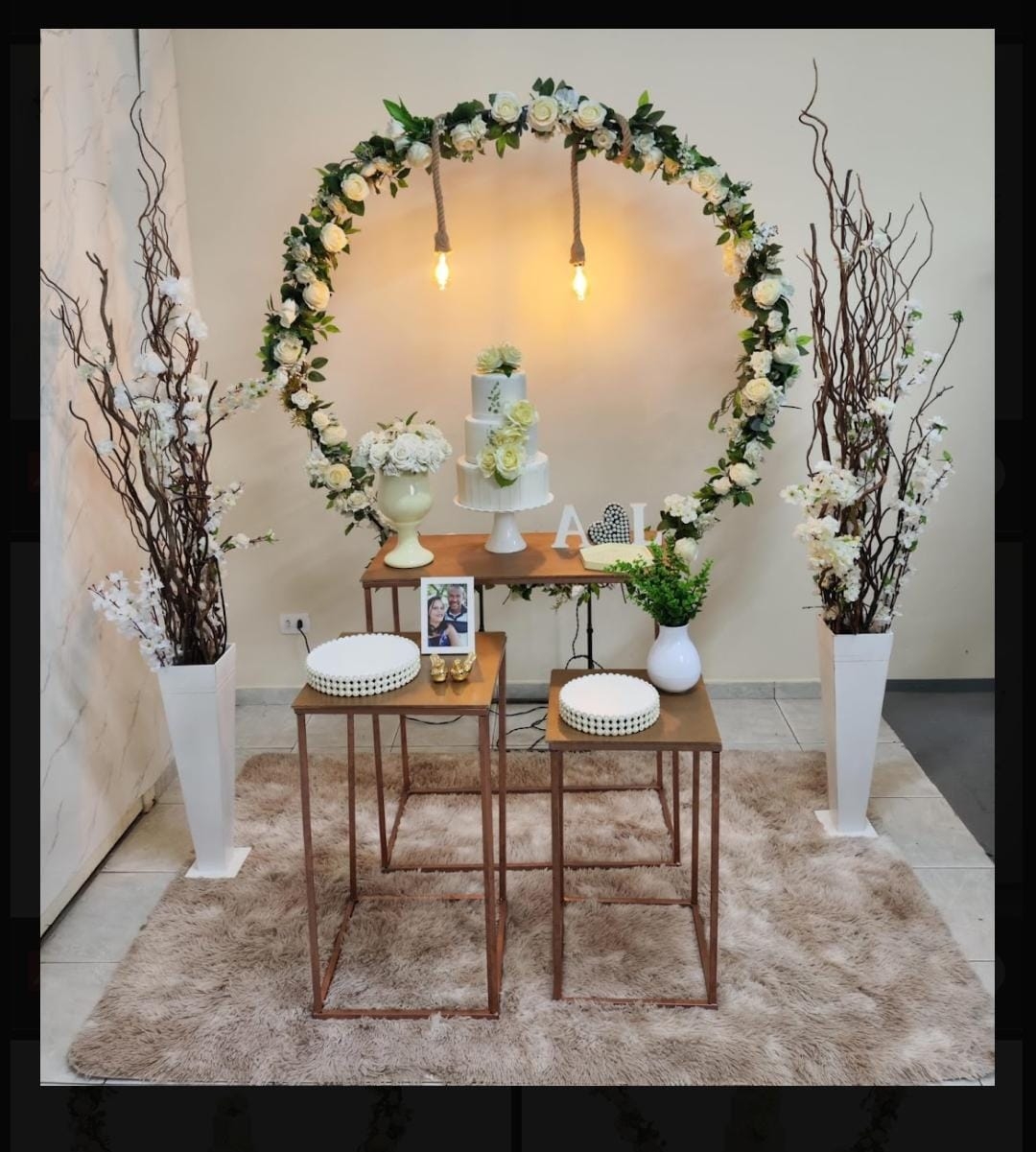 Casamento e Noivado Arco com flores Kit Diama