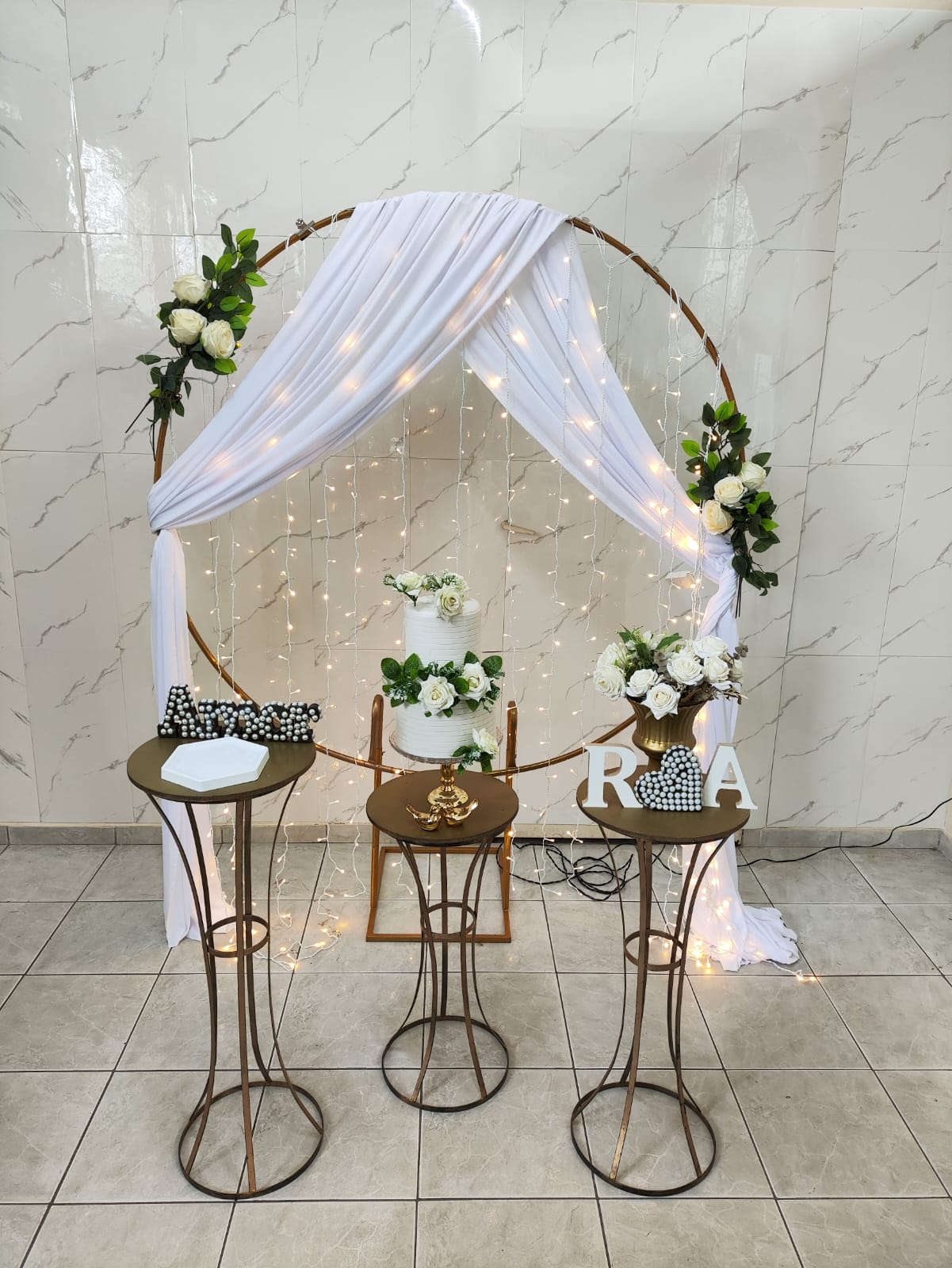 Casamento e Noivado Cortina de Led no Arco r