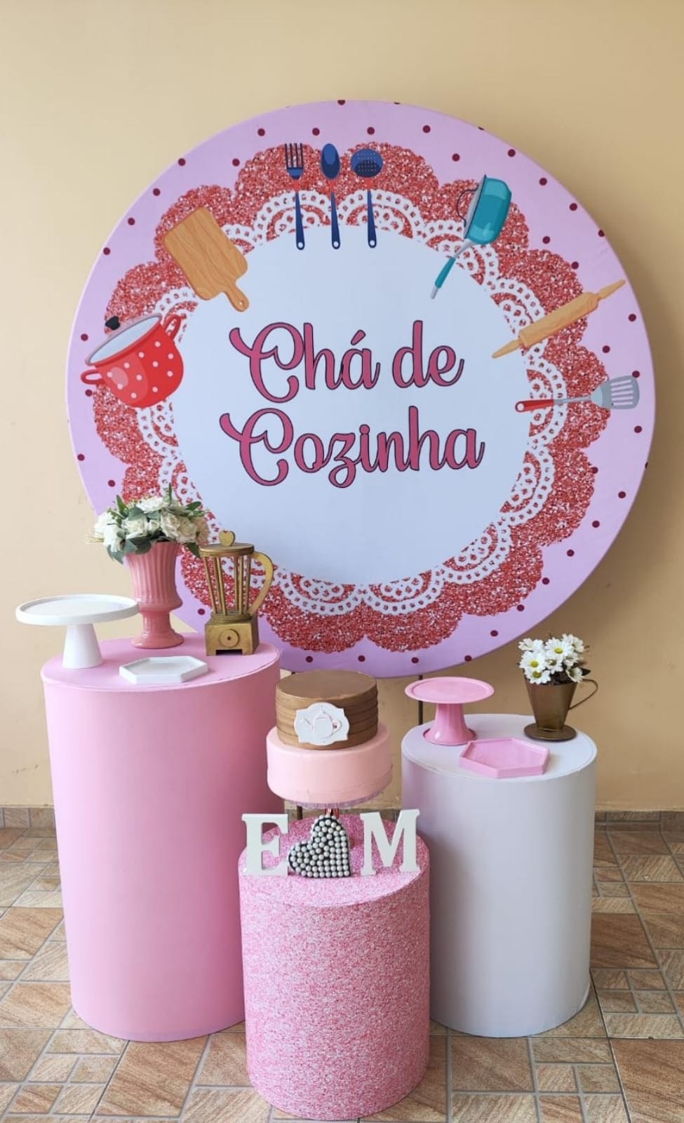 Chá de Cozinha Rosa Kit Bronze I