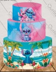 Stitch corações Kit Bolo