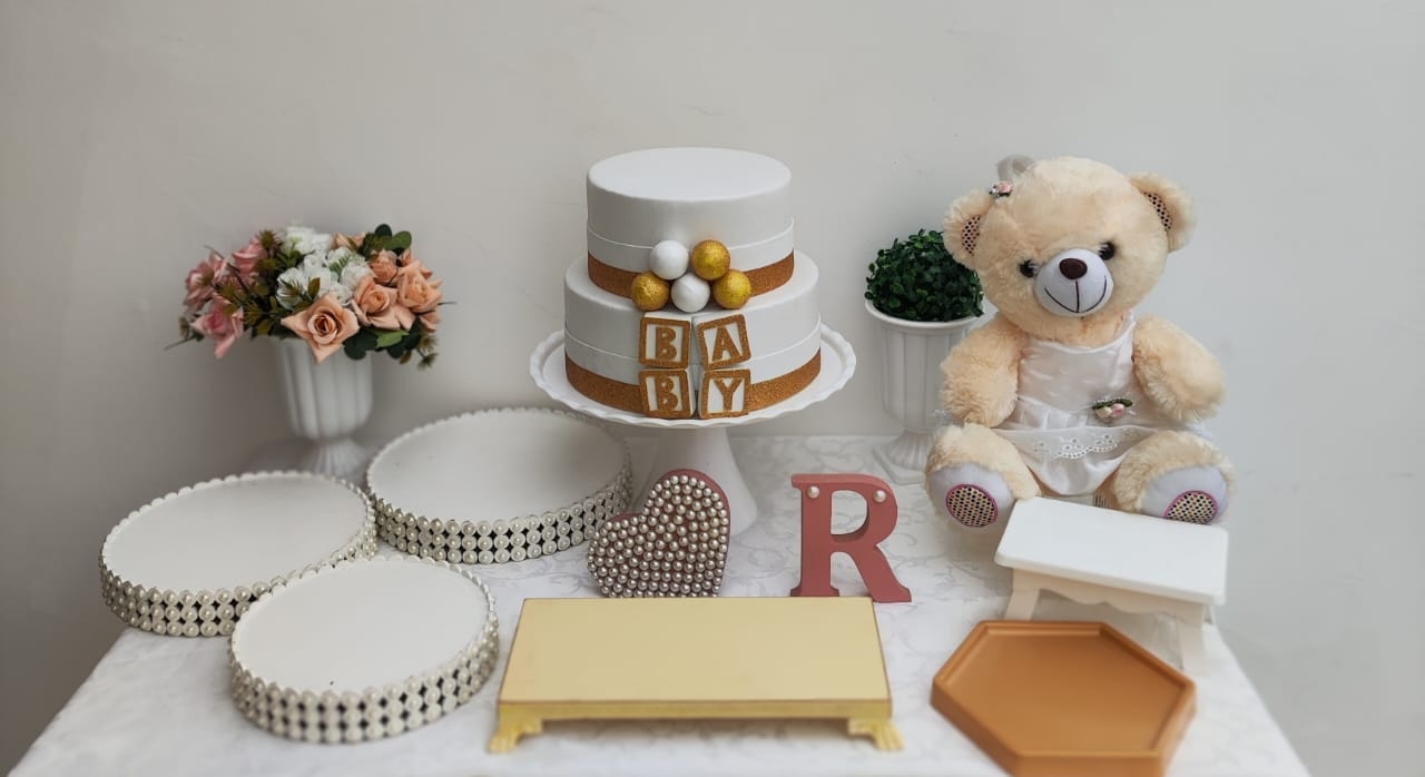 Chá de Bebê Menina Urso Kit Cantinho