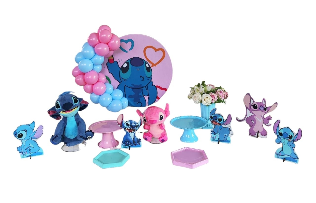 Angel, Lilo e Stitch Corações Mini Kit com be