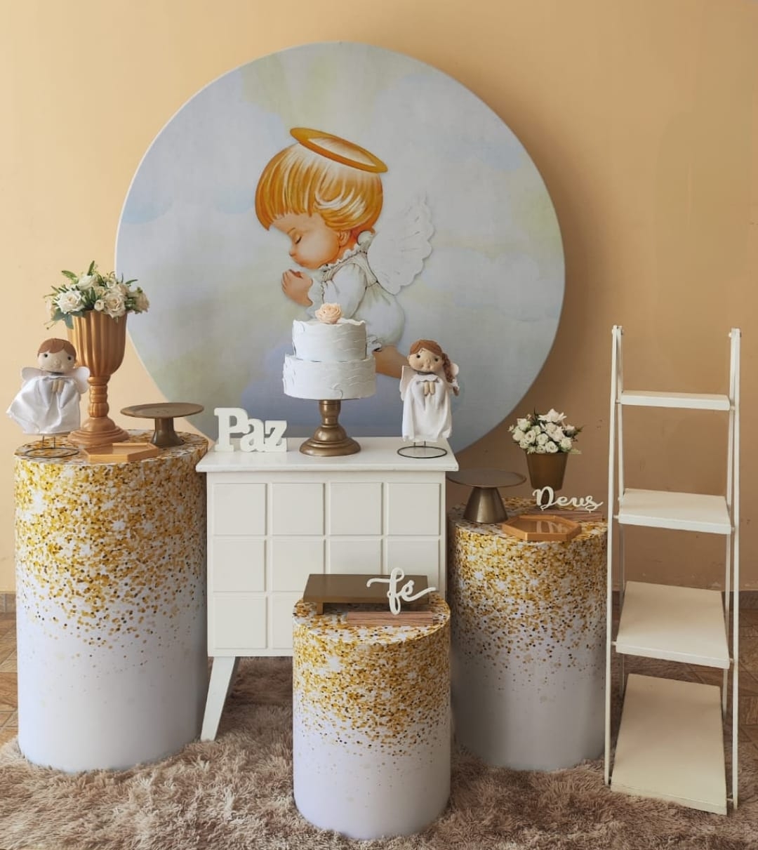 Batizado Anjo Unissex Kit Ouro