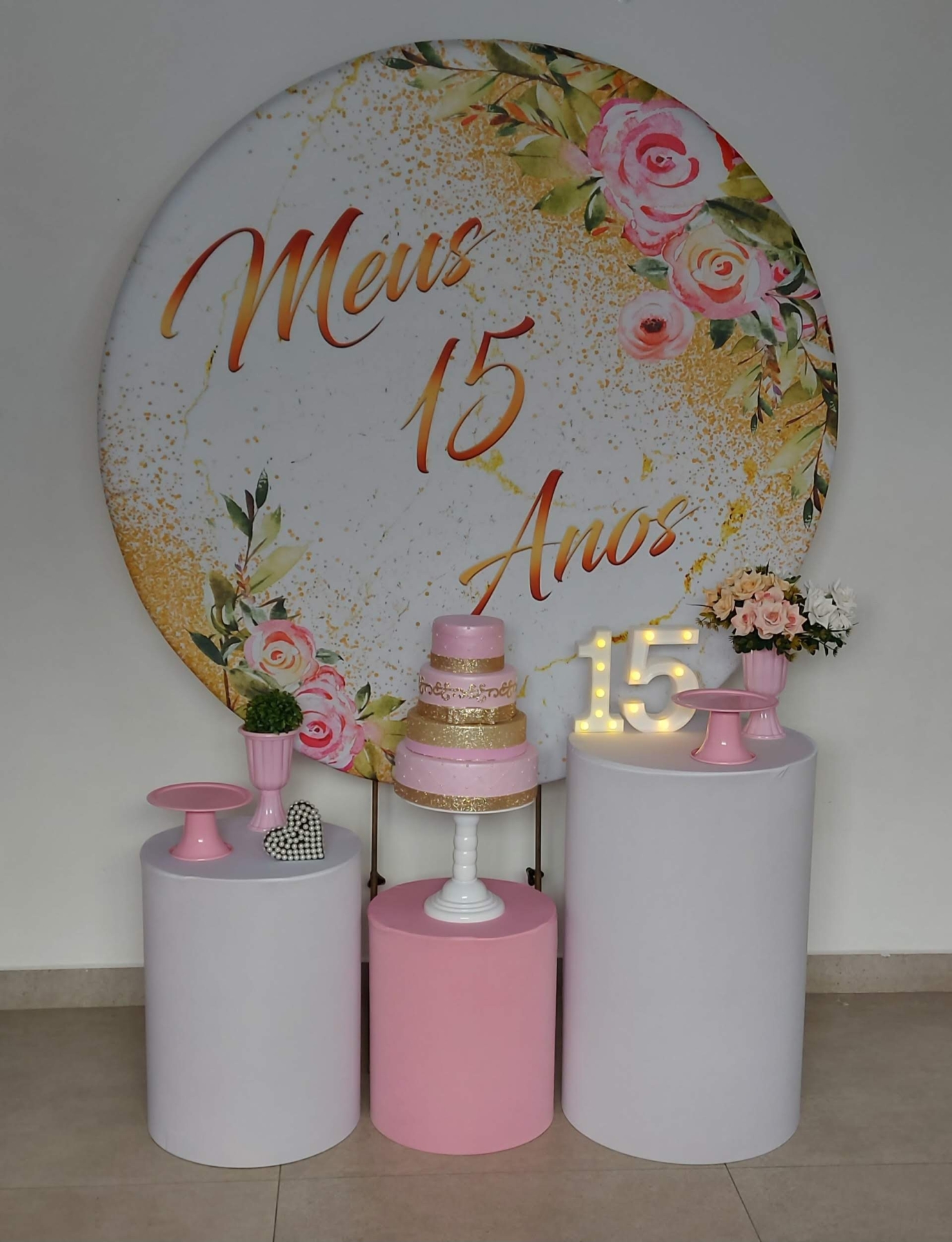 15 Anos amarelo com glitter Kit Bronze II mod