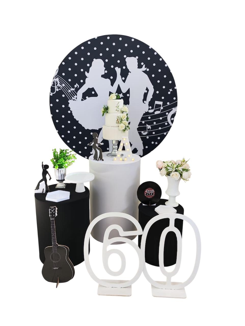  Anos 60 Feminino Kit Prata