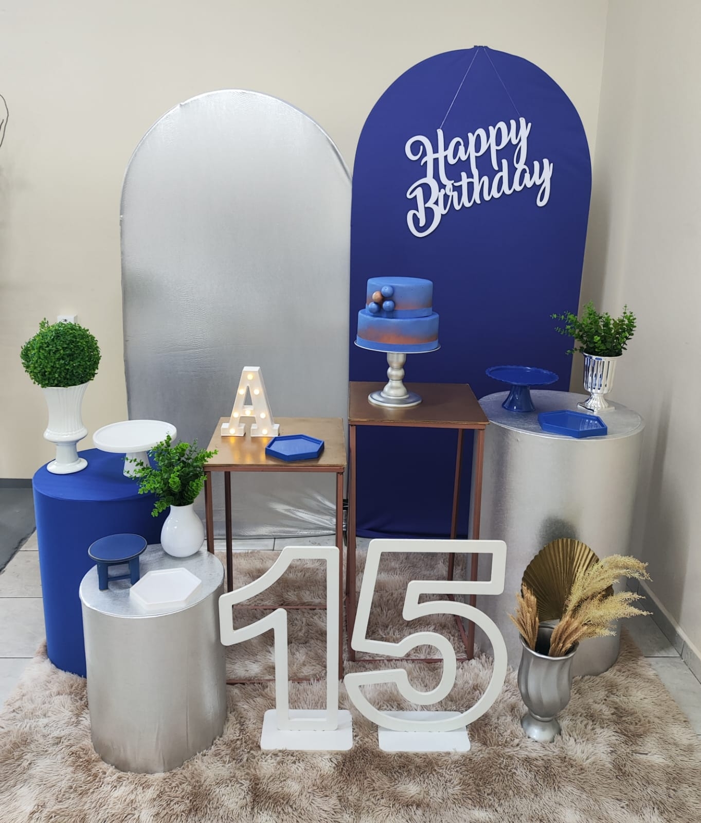 Azul Escuro com Prata Kit  Kit Platino