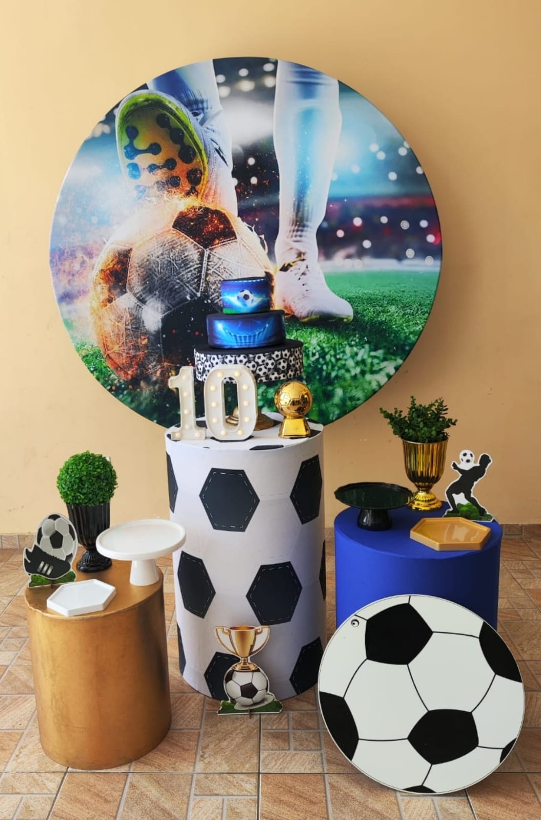 Futebol pé na bola Kit Prata