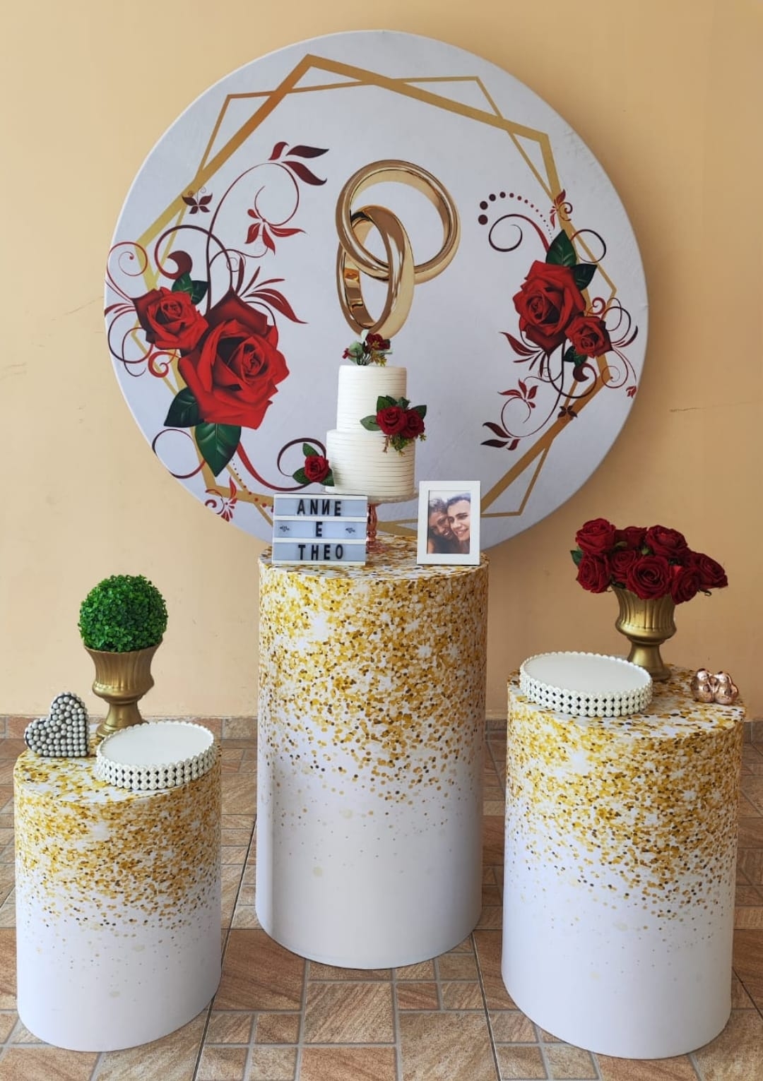 Casamento e Noivado Alianças kit Bronze II