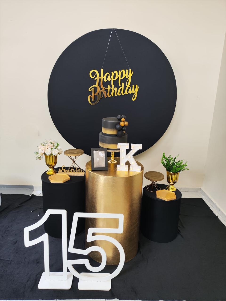 Preto com Dourado Feminino Kit Bronze II