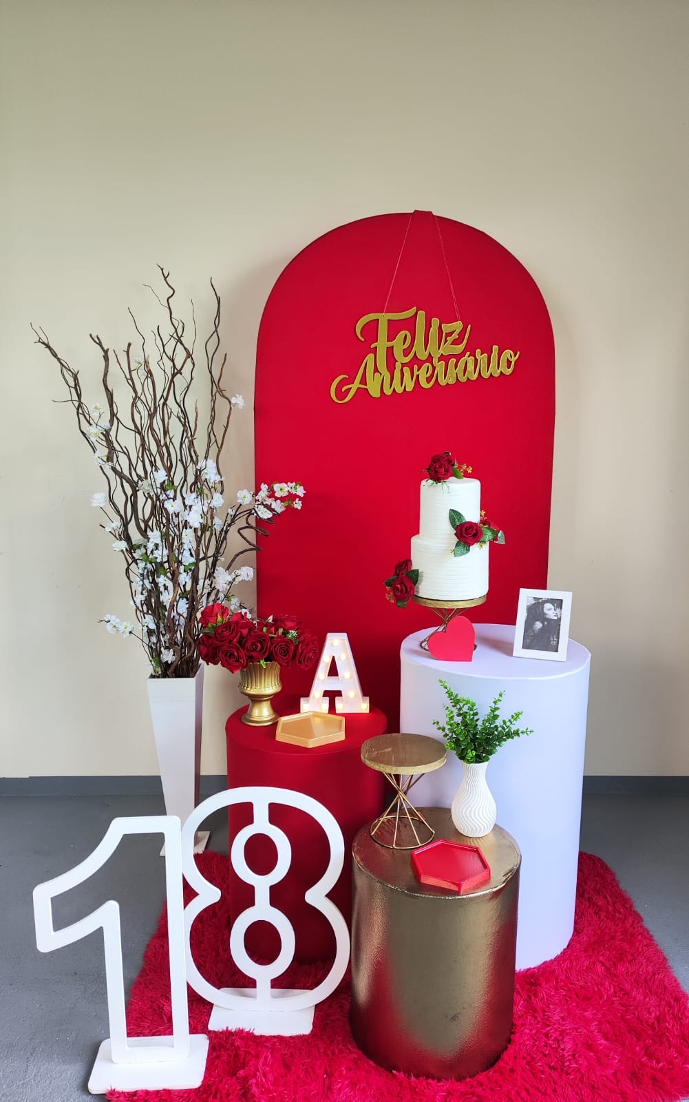 Aniversário Vermelho Kit Ouro