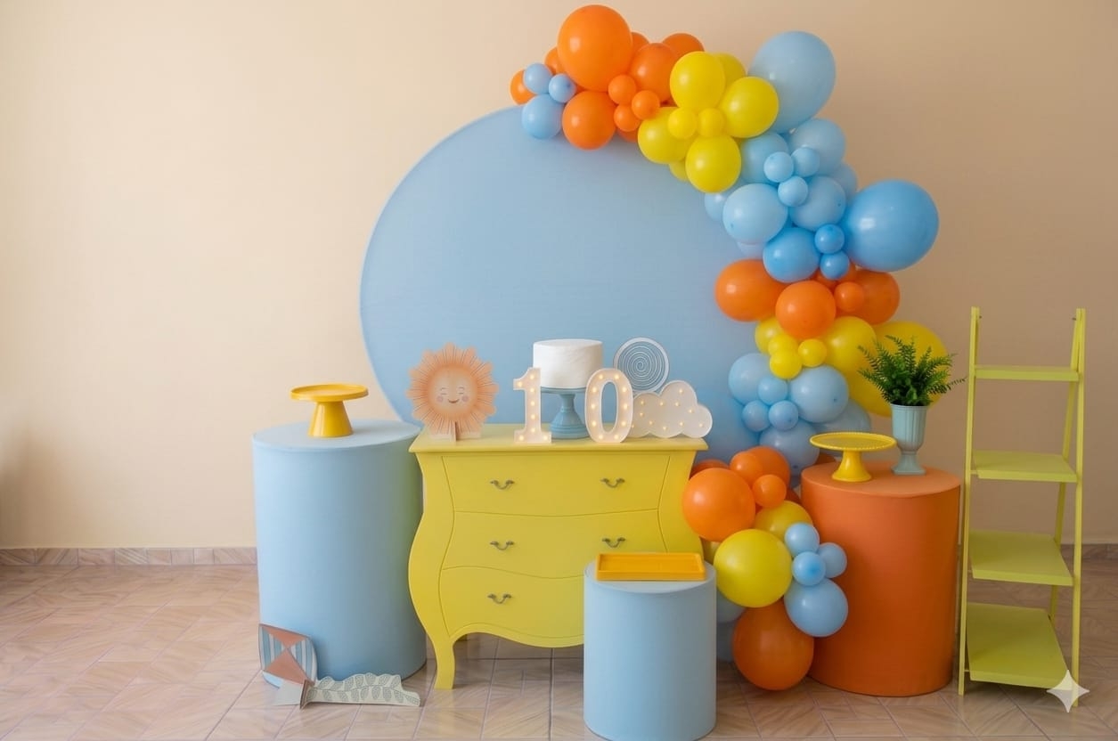 Liso Azul, Amarelo e Laranja Kit Ouro 