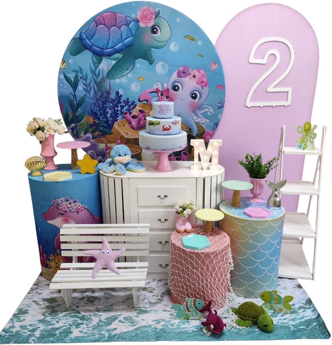 Fundo do Mar Menina Modelo 2 Kit Diamante II