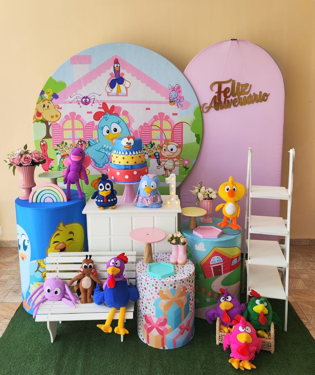 Galinha Pintadinha Menina Kit Diamante