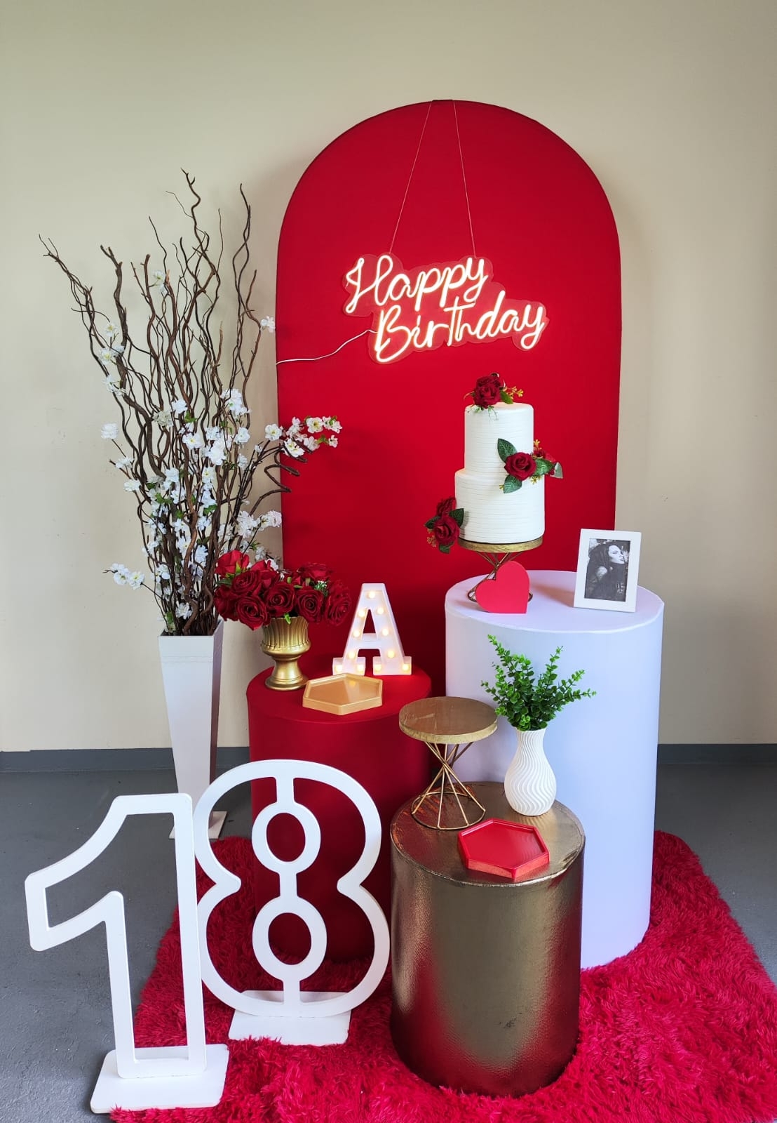 Aniversário Vermelho Kit Ouro