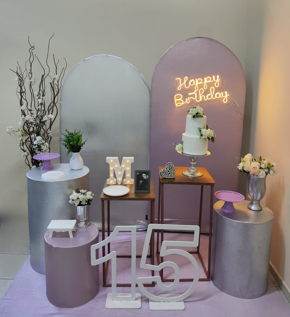 Lilas Brilho e Prata Kit Platino