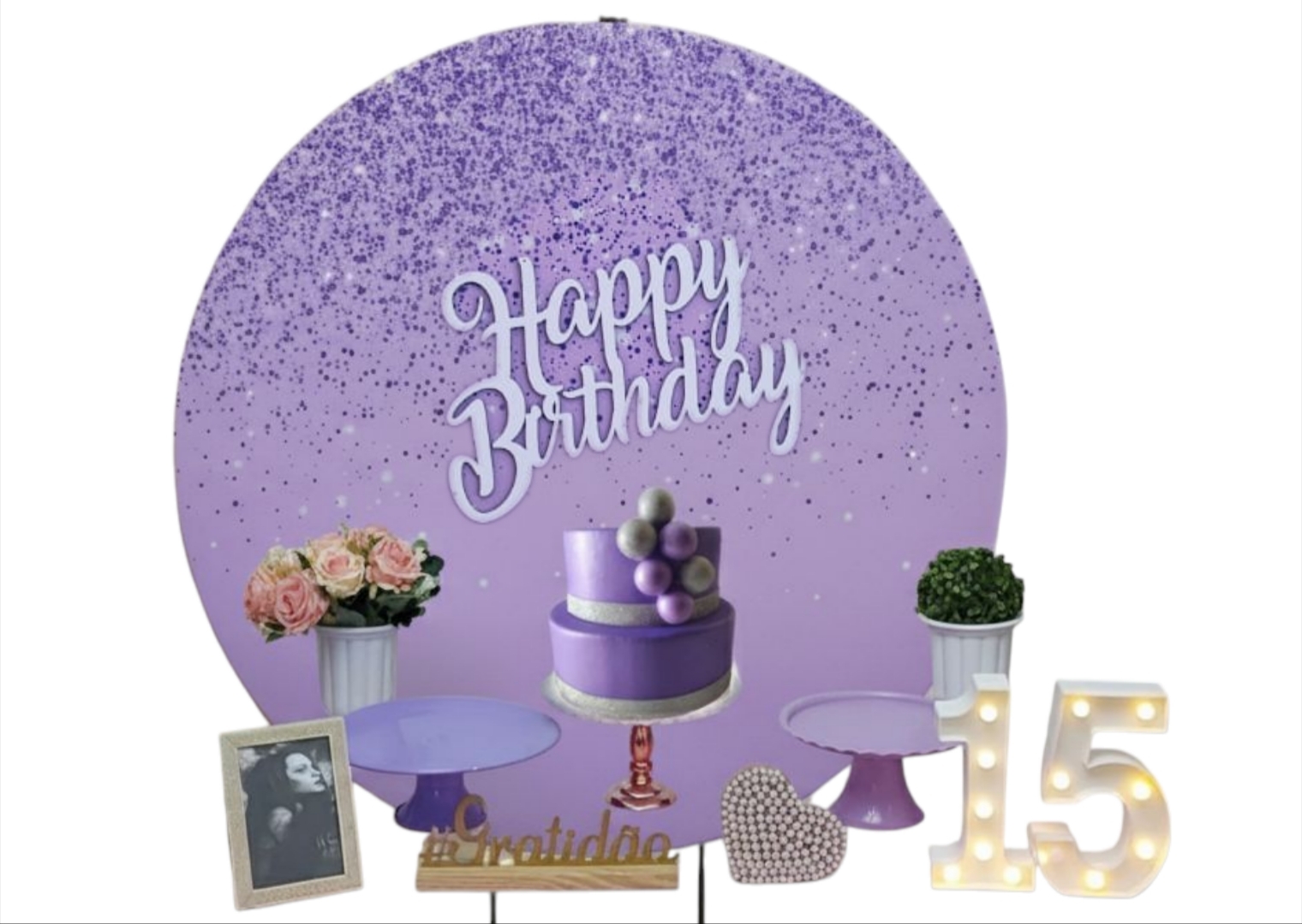 Glitter lilas Modelo 2 Kit Bronze