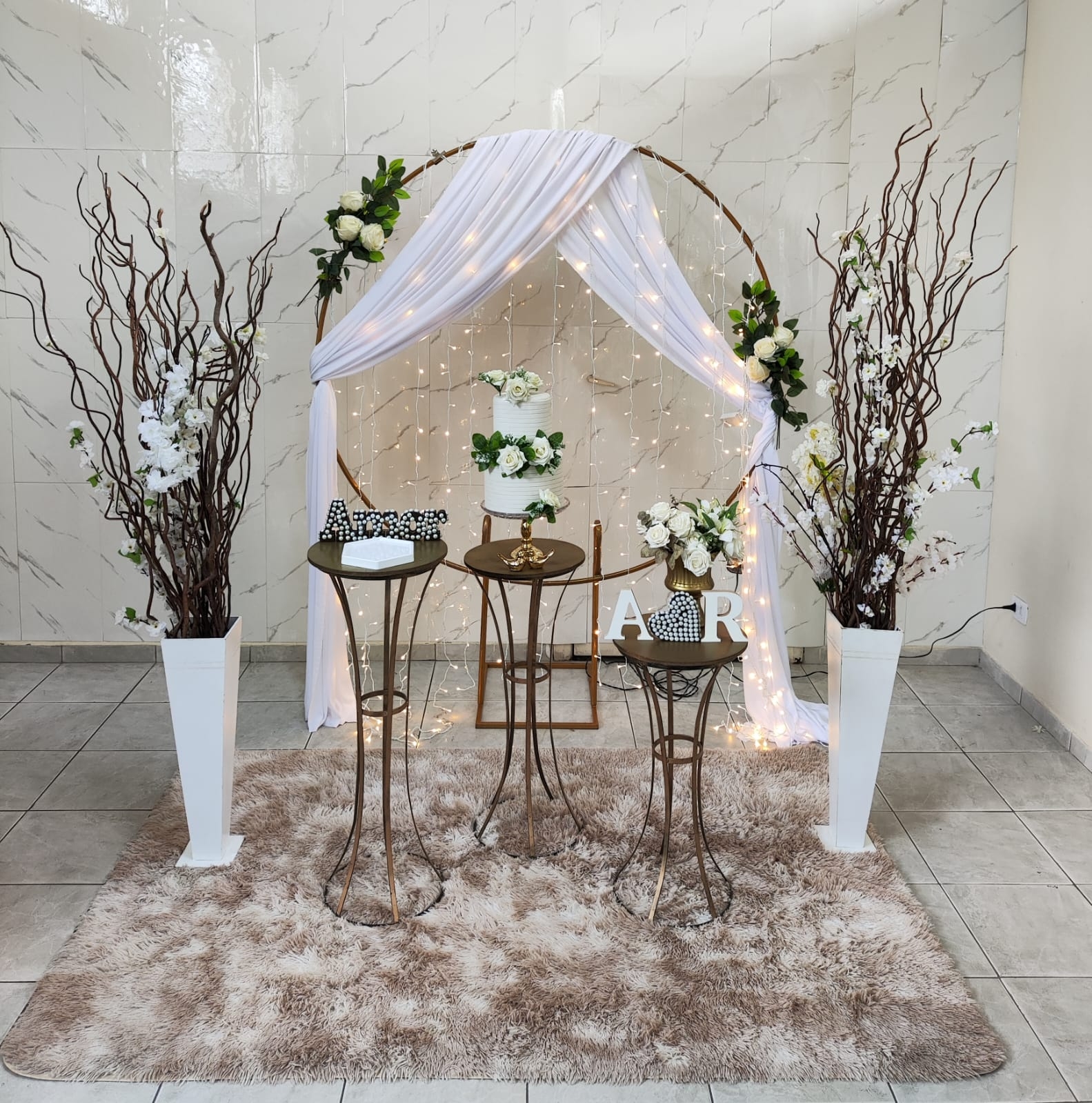  Casamento e Noivado Cortina de Led no Arco r