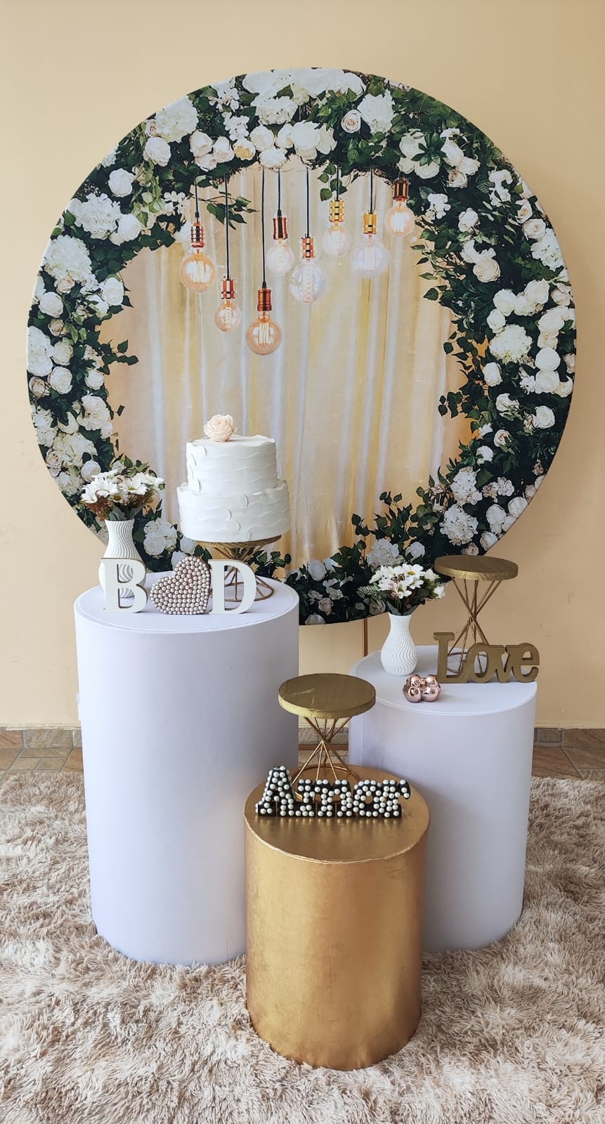 Casamento e Noivado Floral Verde e Branco Kit