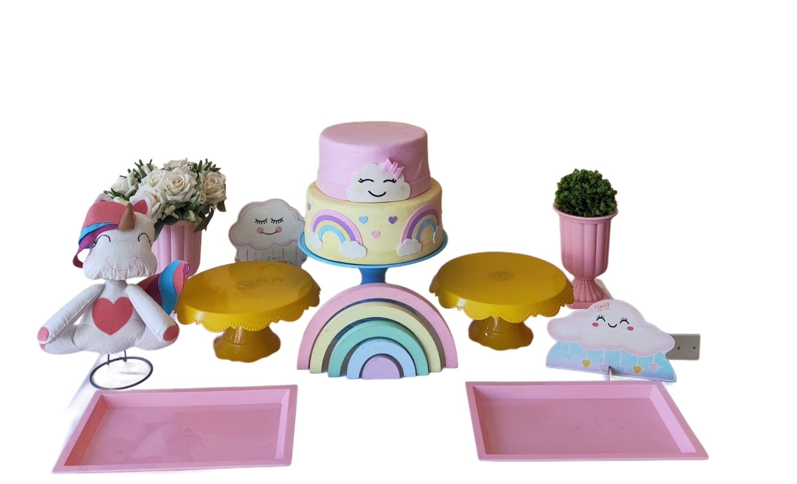 Chá de bebê Menina Chuva de Amor Kit Cantinho