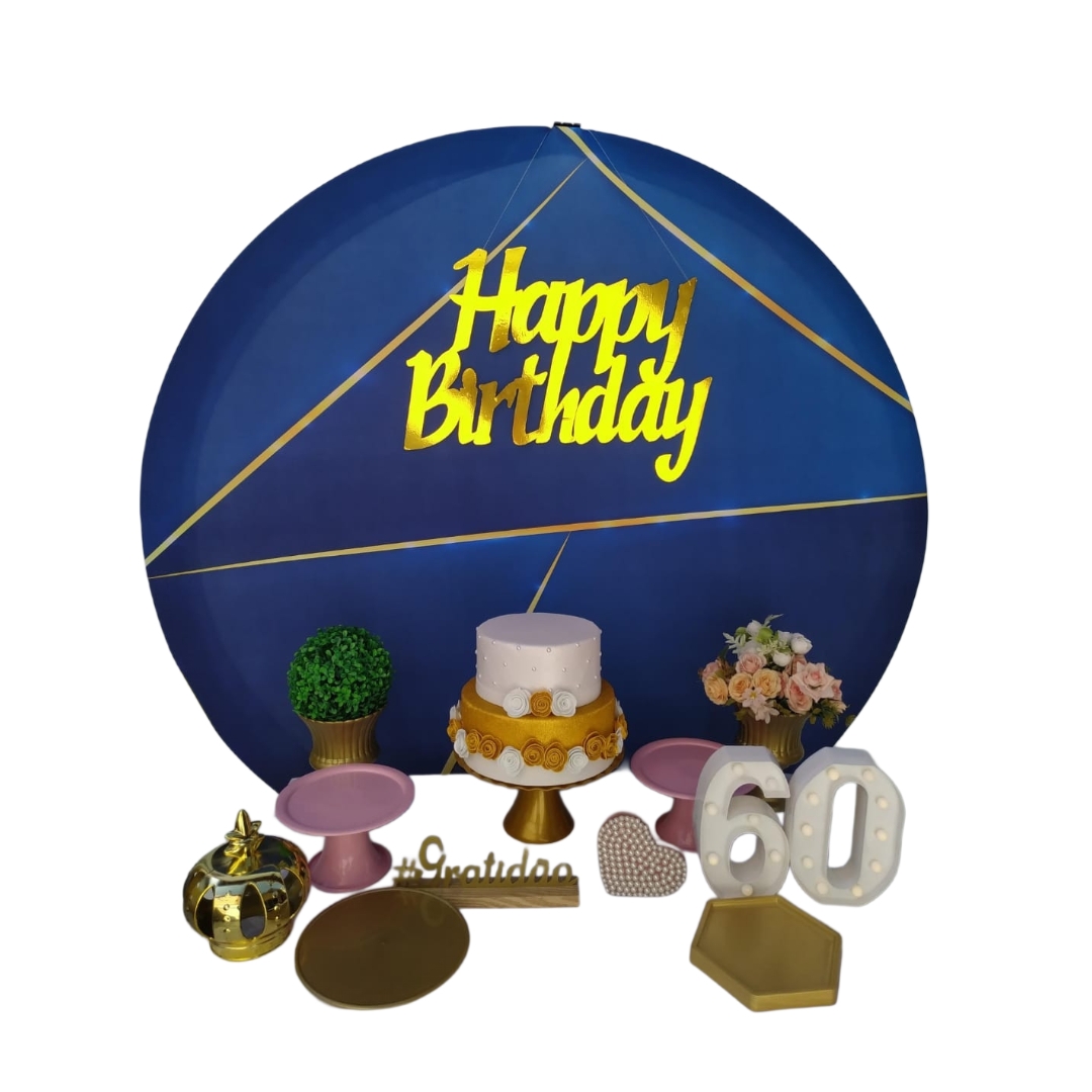 Azul Escuro com Dourado Kit Bronze I