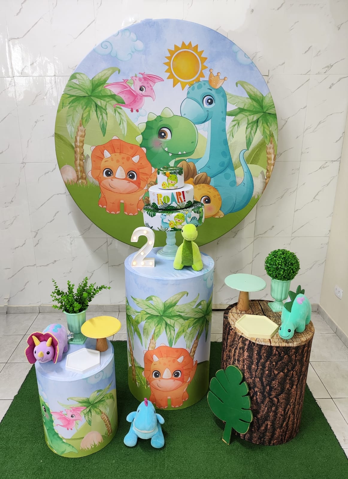 Dinossauro Baby 2 Menino Kit Prata