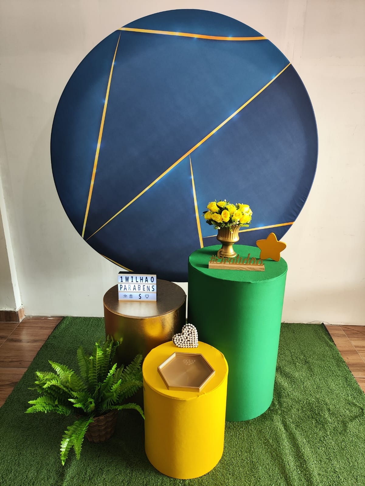 Capa azul escura com dourado Kit Bronze II