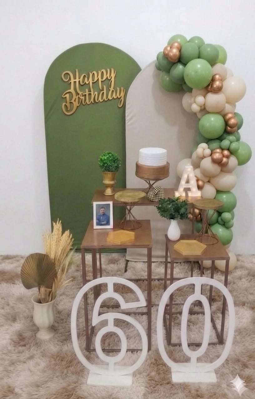 Aniversário Adulto Masculino Verde Eucalipto 