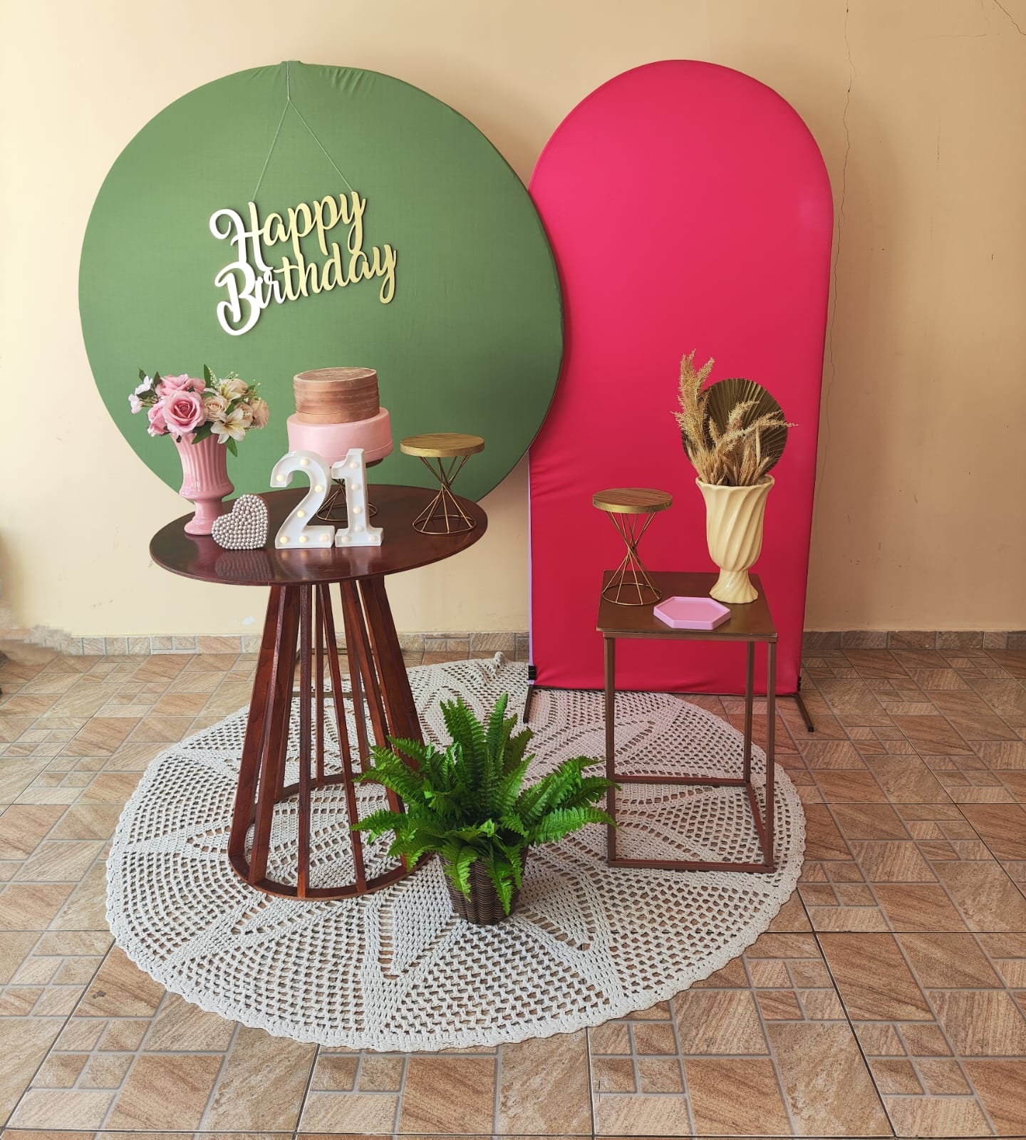 Adulto Feminino Verde e Pink Kit Ouro