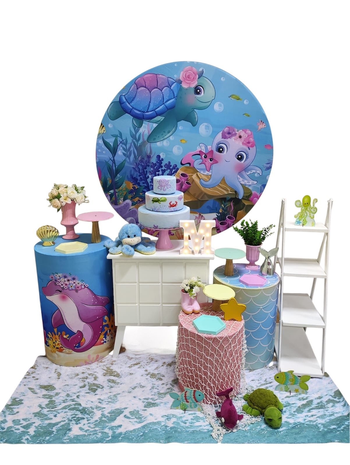 Fundo do Mar Menina Modelo 2 Kit Ouro