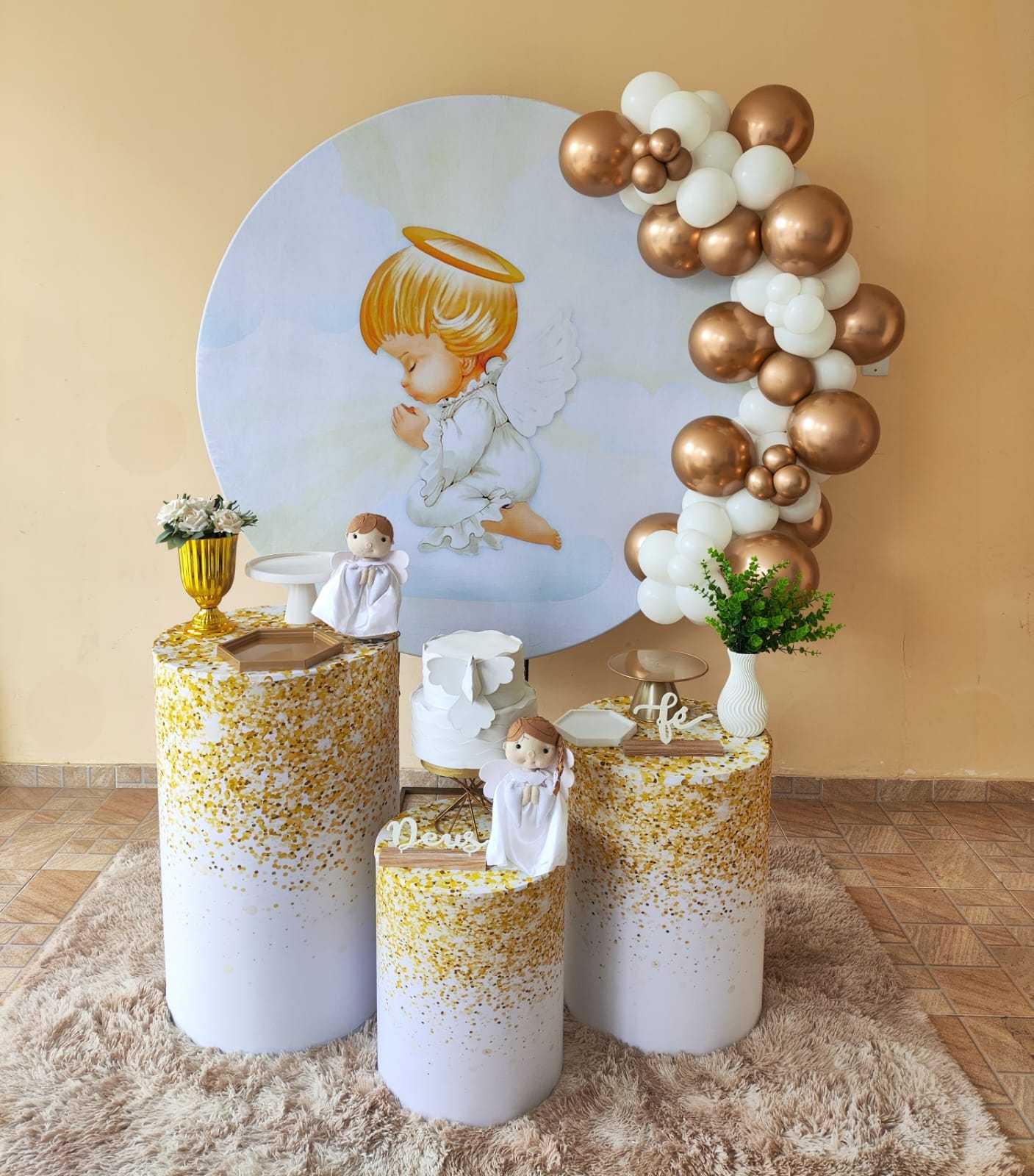 Batizado Anjo Unissex Kit Bronze I