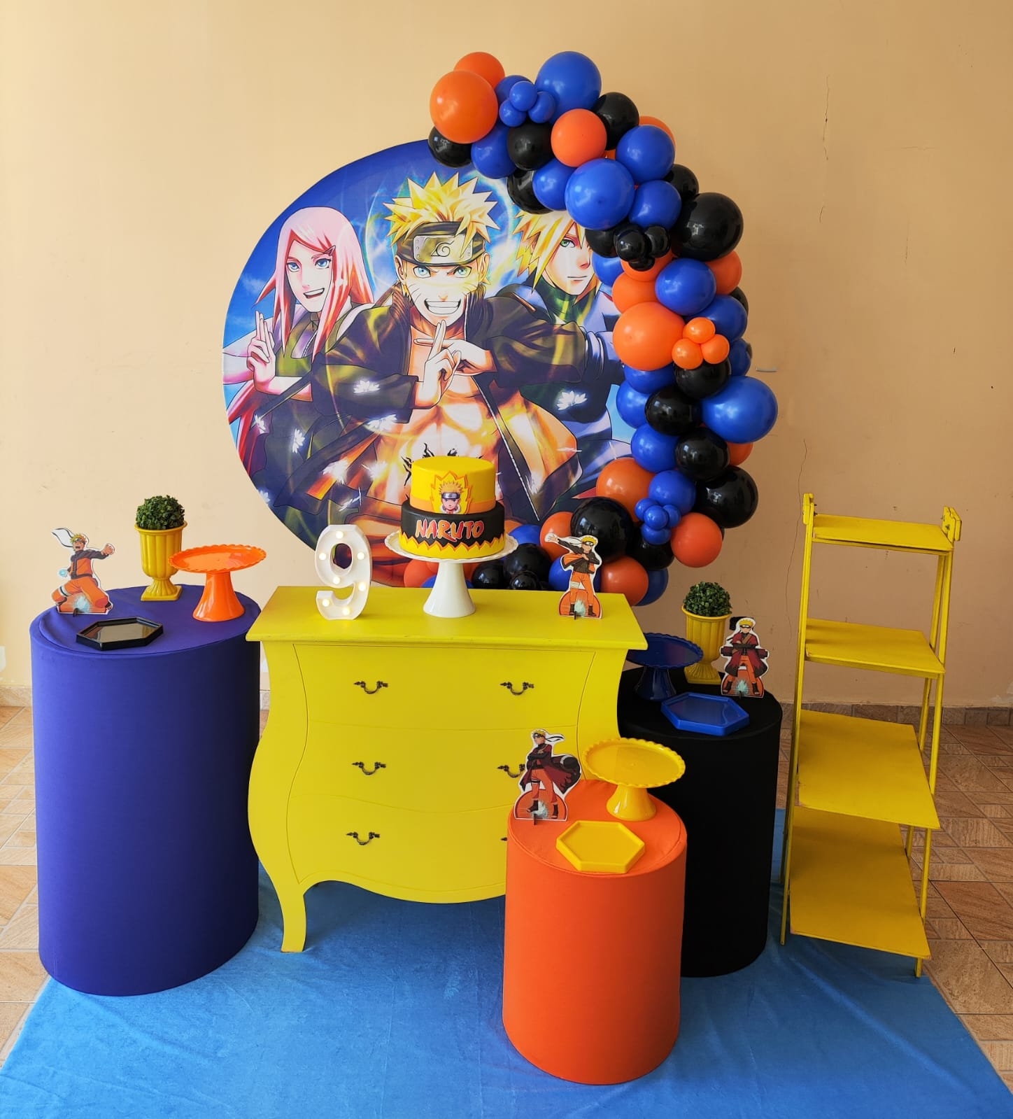 Naruto Kit Ouro com bexiga