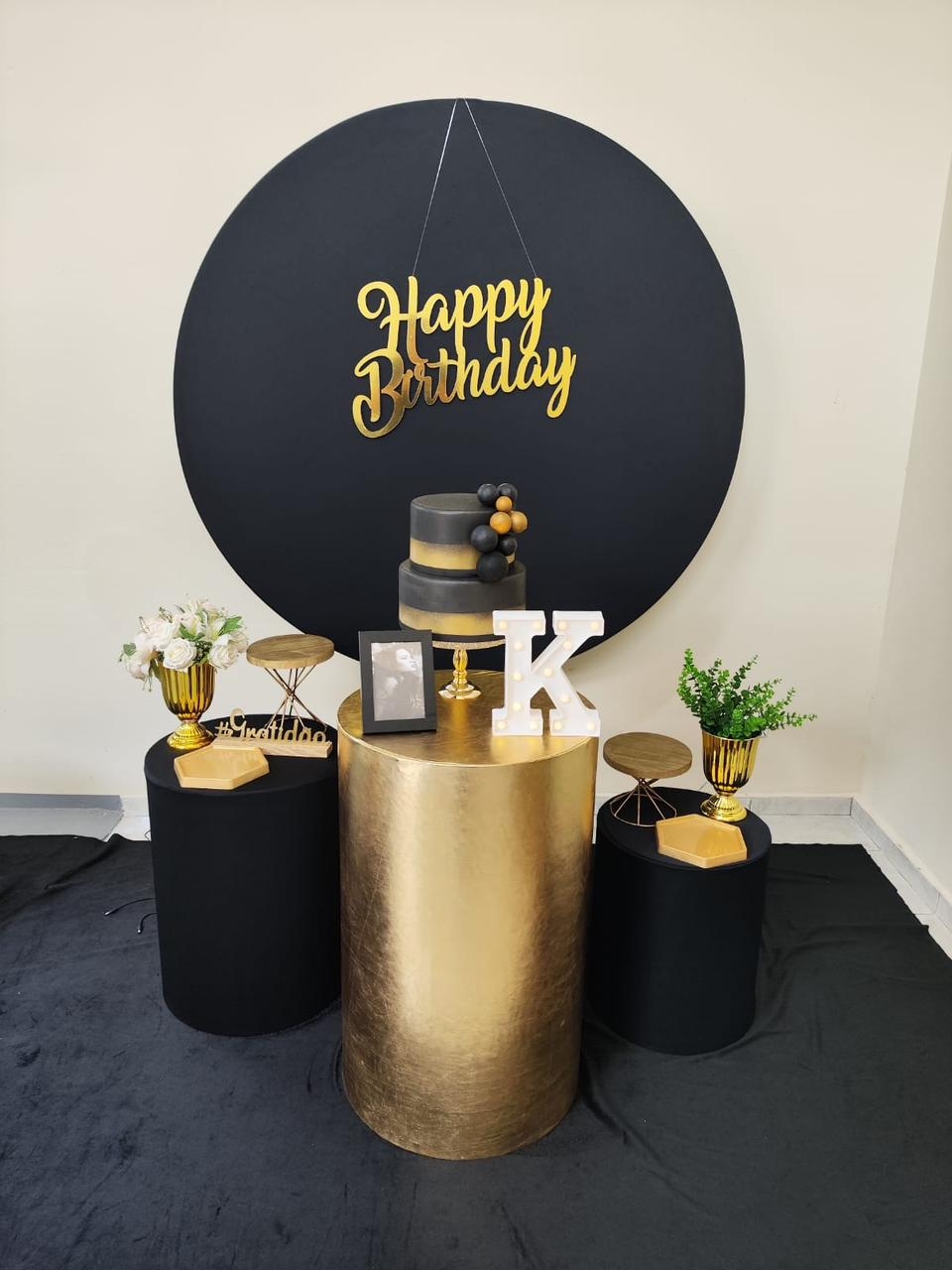 Preto com Dourado Feminino Kit Bronze