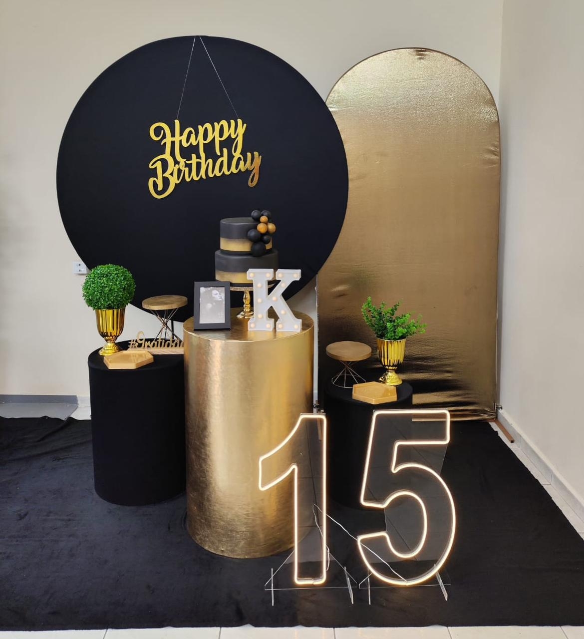 Preto com Dourado Masculino Kit Ouro IV